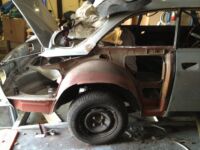 The edges of the inner wheel arch were gone Alfa Romeo giulia 2000 1750 gtv gt veloce Berlina 1968 restoration restauratie rebuild