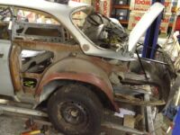 Removed the original rear wing Alfa Romeo giulia 2000 1750 gtv gt veloce Berlina 1968 restoration restauratie rebuild