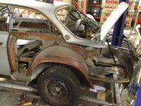 Removed the original rear wing Alfa Romeo giulia 2000 1750 gtv gt veloce Berlina 1968 restoration restauratie rebuild