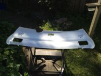 Rear panel stripped from paint and coated with epoxy Alfa Romeo giulia 2000 1750 gtv gt veloce Berlina 1968 restoration restauratie rebuild