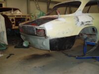 Rear quarter panel test fitting Alfa Romeo giulia 2000 1750 gtv gt veloce Berlina 1968 restoration restauratie rebuild