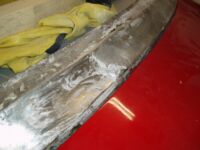 They used a lot of tinning to cover it up. At some points it was 1 cm thick! Alfa Romeo giulia 2000 1750 gtv gt veloce Berlina 1968 restoration restauratie rebuild
