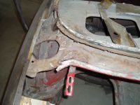 Some distortion in the metal here as well Alfa Romeo giulia 2000 1750 gtv gt veloce Berlina 1968 restoration restauratie rebuild