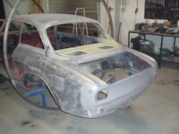 Sandblasted Alfa Romeo giulia 2000 1750 gtv gt veloce Berlina 1968 restoration restauratie rebuild