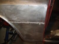 Nice repair by previous owner. I sandblasted the welds to clean it out completely Alfa Romeo giulia 2000 1750 gtv gt veloce Berlina 1968 restoration restauratie rebuild