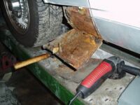 Ouch.... It turned out to be a good decision to replace the outer sill Alfa Romeo giulia 2000 1750 gtv gt veloce Berlina 1968 restoration restauratie rebuild