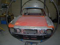 A new nose was already welded in place as well Alfa Romeo giulia 2000 1750 gtv gt veloce Berlina 1968 restoration restauratie rebuild