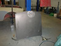 Bonnet stripped of paint Alfa Romeo giulia 2000 1750 gtv gt veloce Berlina 1968 restoration restauratie rebuild