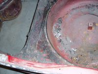 Some rust holes here. All needs replacement Alfa Romeo giulia 2000 1750 gtv gt veloce Berlina 1968 restoration restauratie rebuild