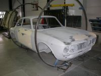 SMoothing the body with filler Alfa Romeo giulia 2000 1750 gtv gt veloce Berlina 1968 restoration restauratie rebuild