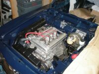 Radiator and air filter in place Alfa Romeo giulia 2000 1750 gtv gt veloce Berlina 1968 restoration restauratie rebuild