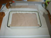 Glueing the front part first gives a good basis to work from Alfa Romeo giulia 2000 1750 gtv gt veloce Berlina 1968 restoration restauratie rebuild