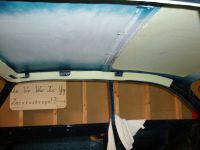 Starting to apply foam Alfa Romeo giulia 2000 1750 gtv gt veloce Berlina 1968 restoration restauratie rebuild