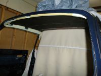 Frame mounted and Acousticab applied to the roof Alfa Romeo giulia 2000 1750 gtv gt veloce Berlina 1968 restoration restauratie rebuild