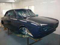 In the paint booth! All freshly painted! Alfa Romeo giulia 2000 1750 gtv gt veloce Berlina 1968 restoration restauratie rebuild