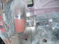 The other holes are also repaired Alfa Romeo giulia 2000 1750 gtv gt veloce Berlina 1968 restoration restauratie rebuild