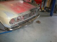 Testfitiing with the bumper mounted ofcourse Alfa Romeo giulia 2000 1750 gtv gt veloce Berlina 1968 restoration restauratie rebuild