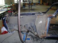 A lot of rust, the panels needed to go Alfa Romeo giulia 2000 1750 gtv gt veloce Berlina 1968 restoration restauratie rebuild